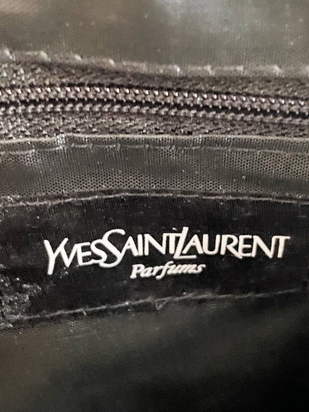 YSL VIP Velvet Satin Clutch Black Evening Bag NWOT Zip Top - Picture 5 of 7